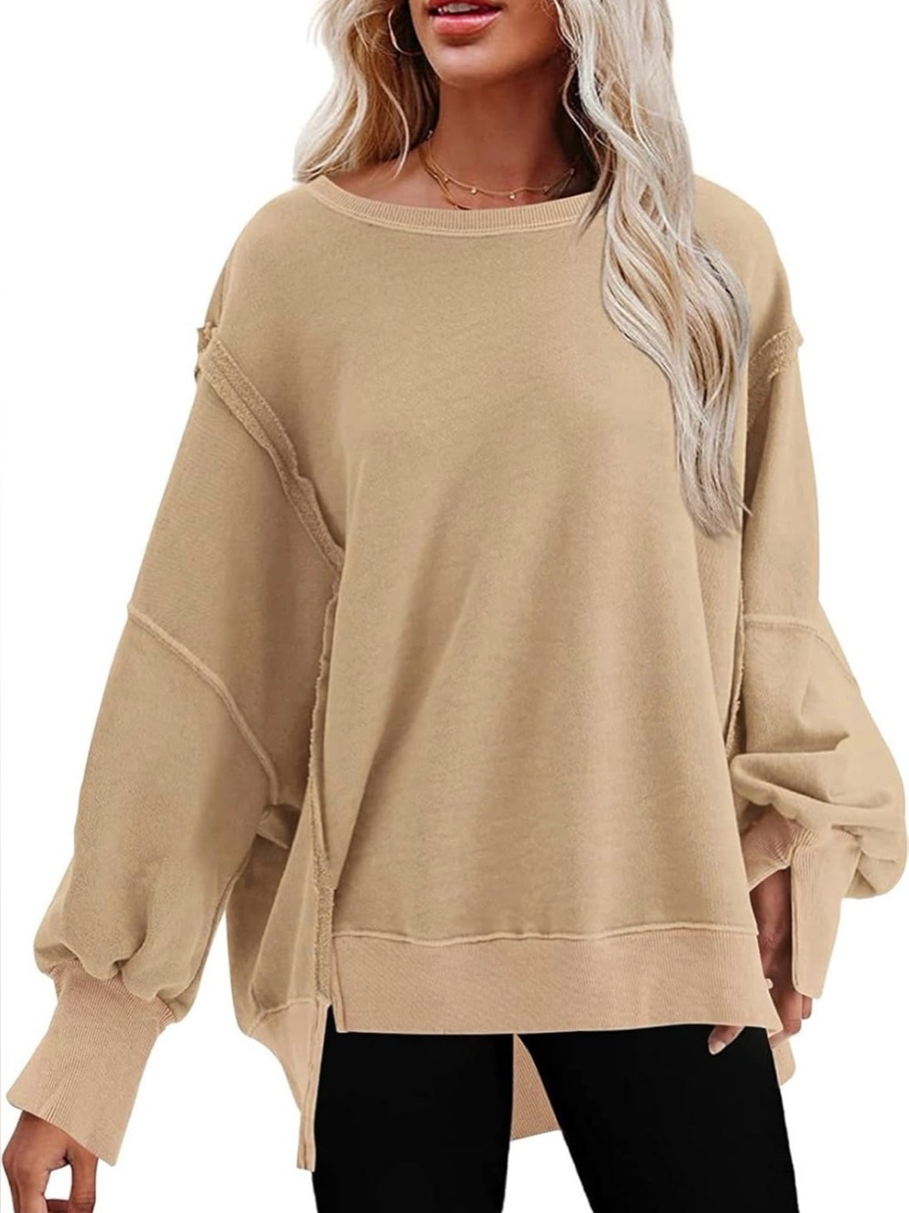 WOMANS OVERSIZED REVERSE SWEATSHIRT
